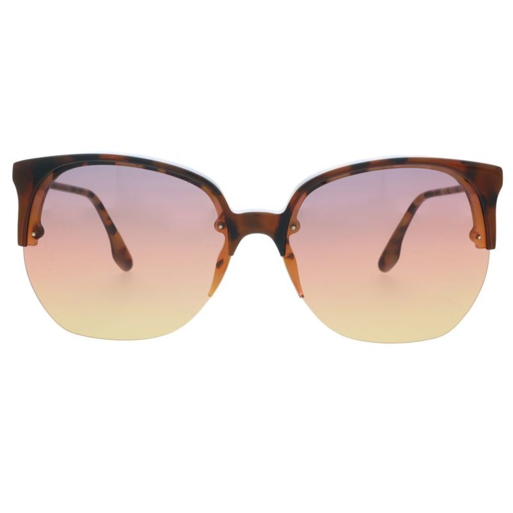 Victoria Beckham VB617S 44810 Brown/Tortoise Semi-Rimless Oversize Sunglasses - Picture 2 of 5